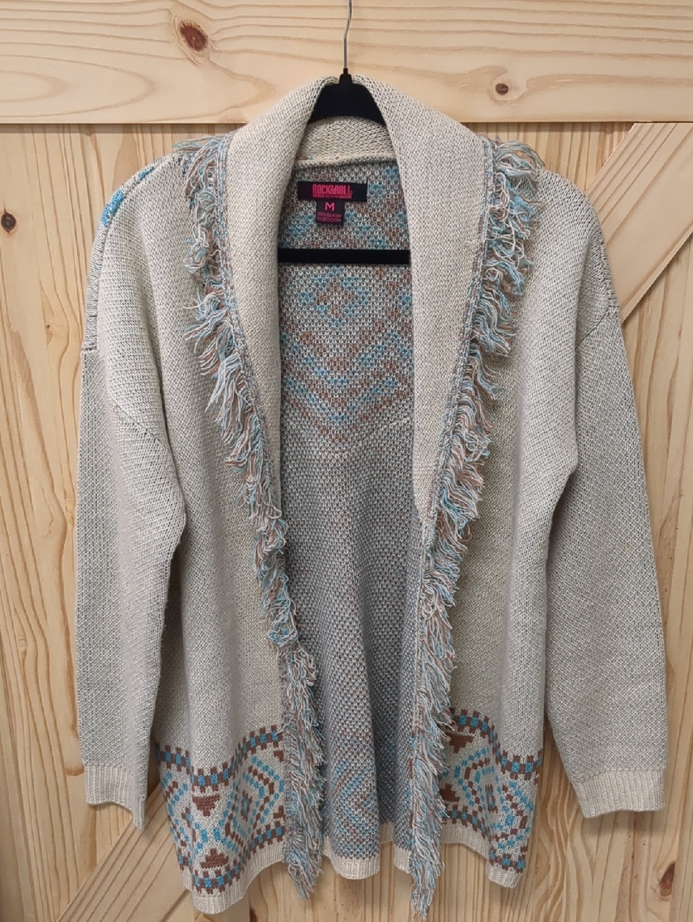Rock & Roll Denim Open Poncho